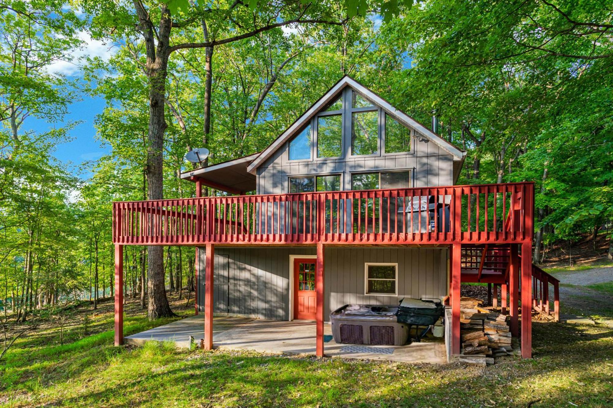 Hot Tub, Large Deck, Wifi, Fire Pit At Chalet Cabin Morton Grove Exterior foto